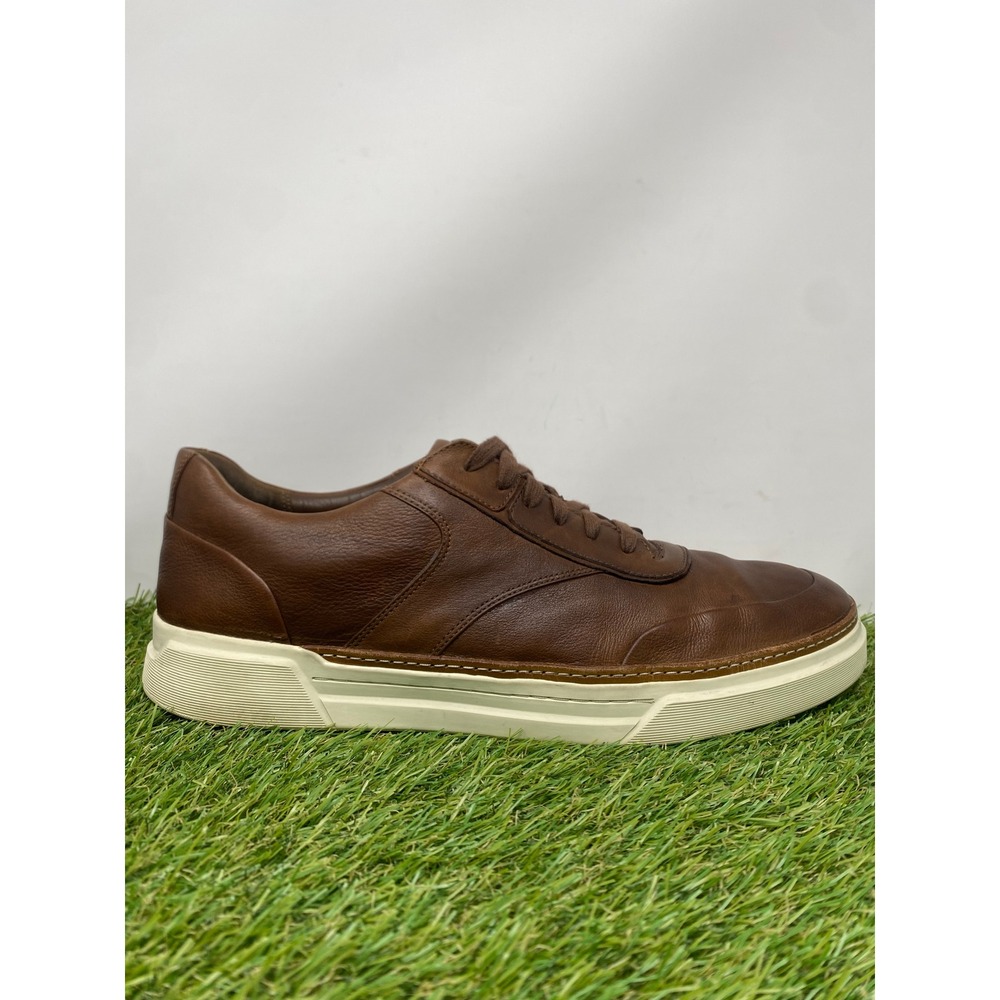 Allen Edmonds Burke Sneakers Mens 14 Brown Leather Low Top Lace Up Casual Preppy